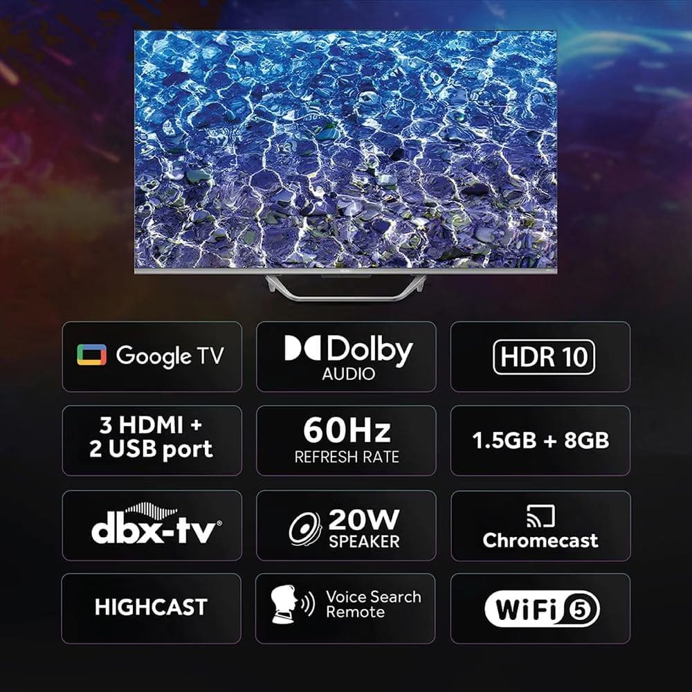 Haier H32S80FFX, 32 Inches Full HD QLED Smart TV, Grey