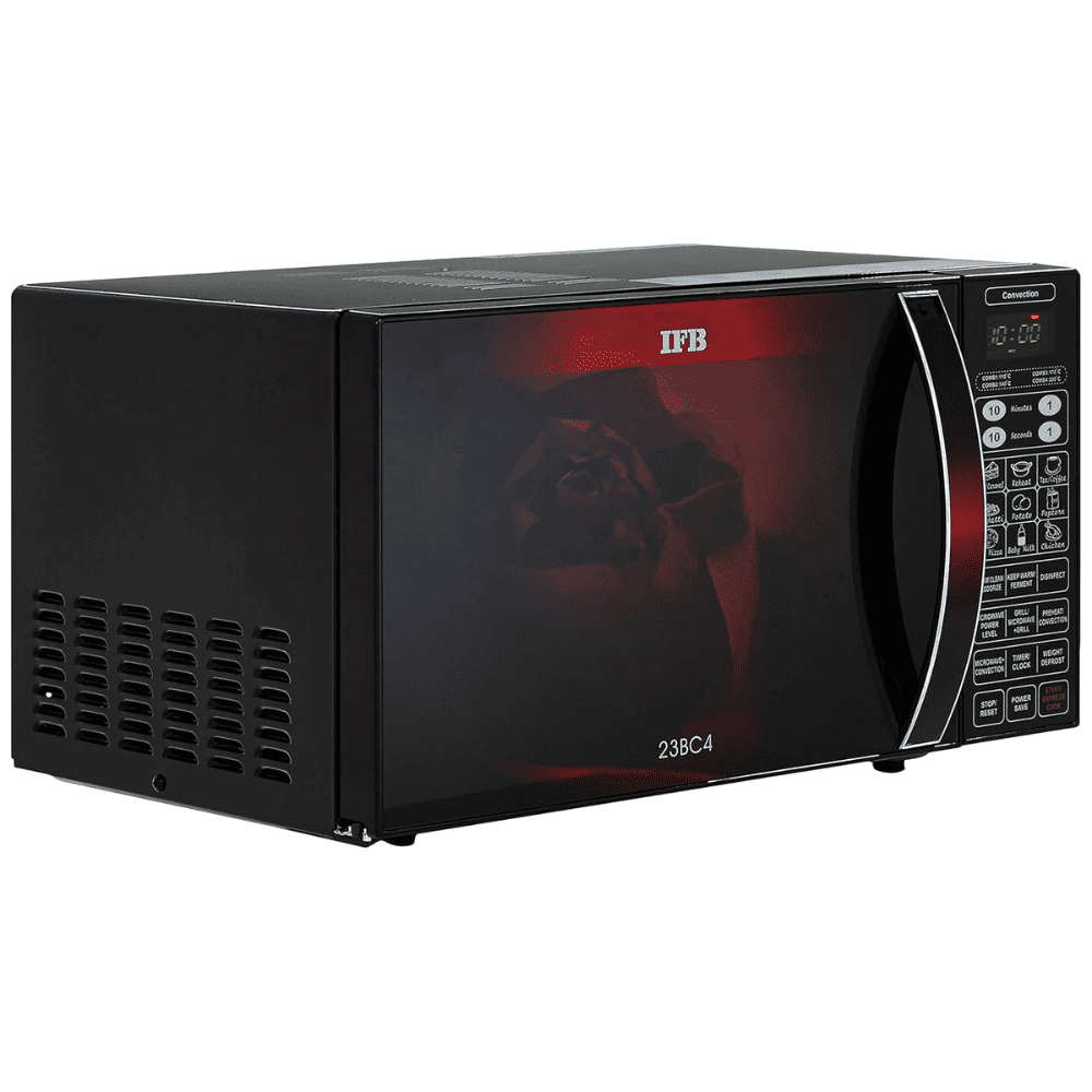 IFB 23 Ltrs Convection Microwave Oven with Mechanical Knob (23BC4,Black+Floral Design)