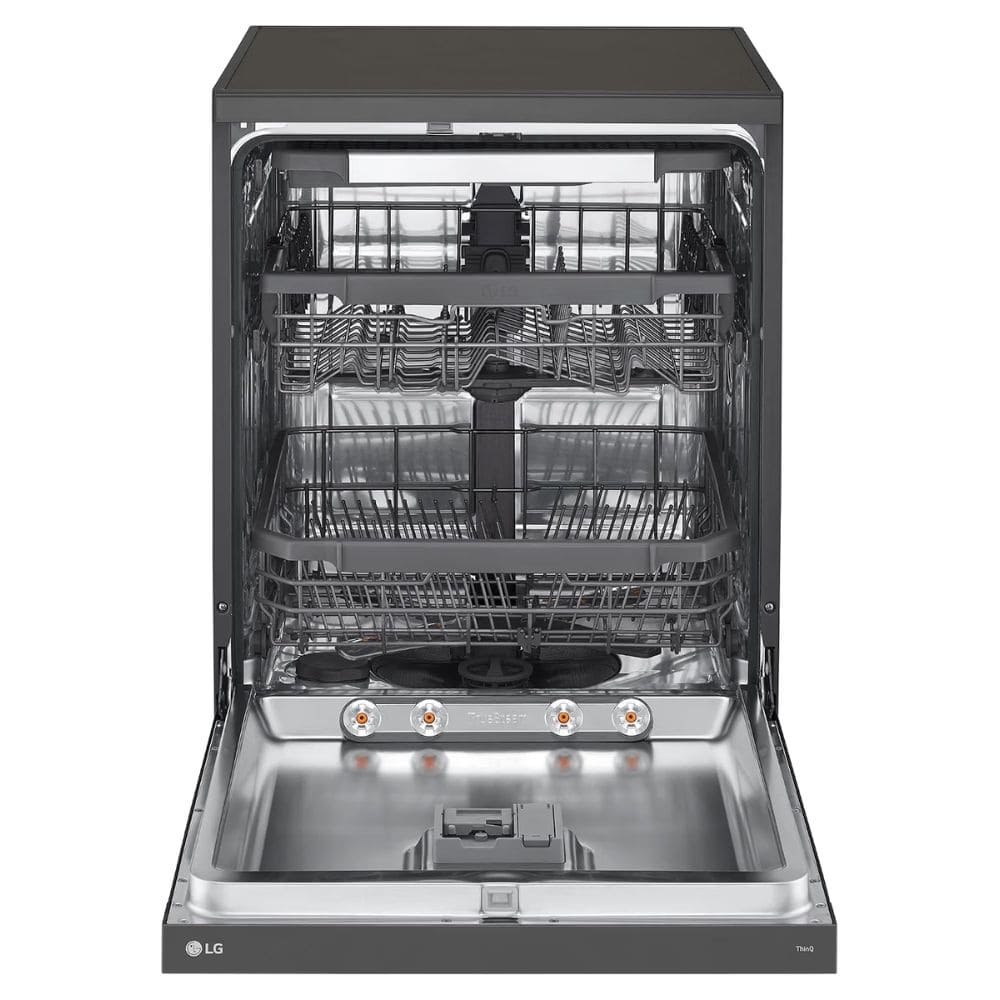 LG 15 place settings Free Standing Dishwasher with True Steam Quad Wash & Inverter Direct Drive (DFB335HM, Matte Black)