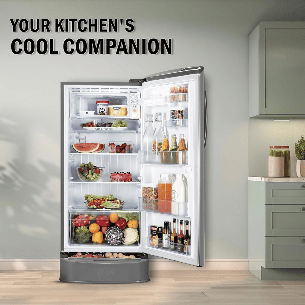 LG 210 Ltrs 3 Star, Inverter Direct Cool, Single Door Refrigerator (GL-D231APZU)