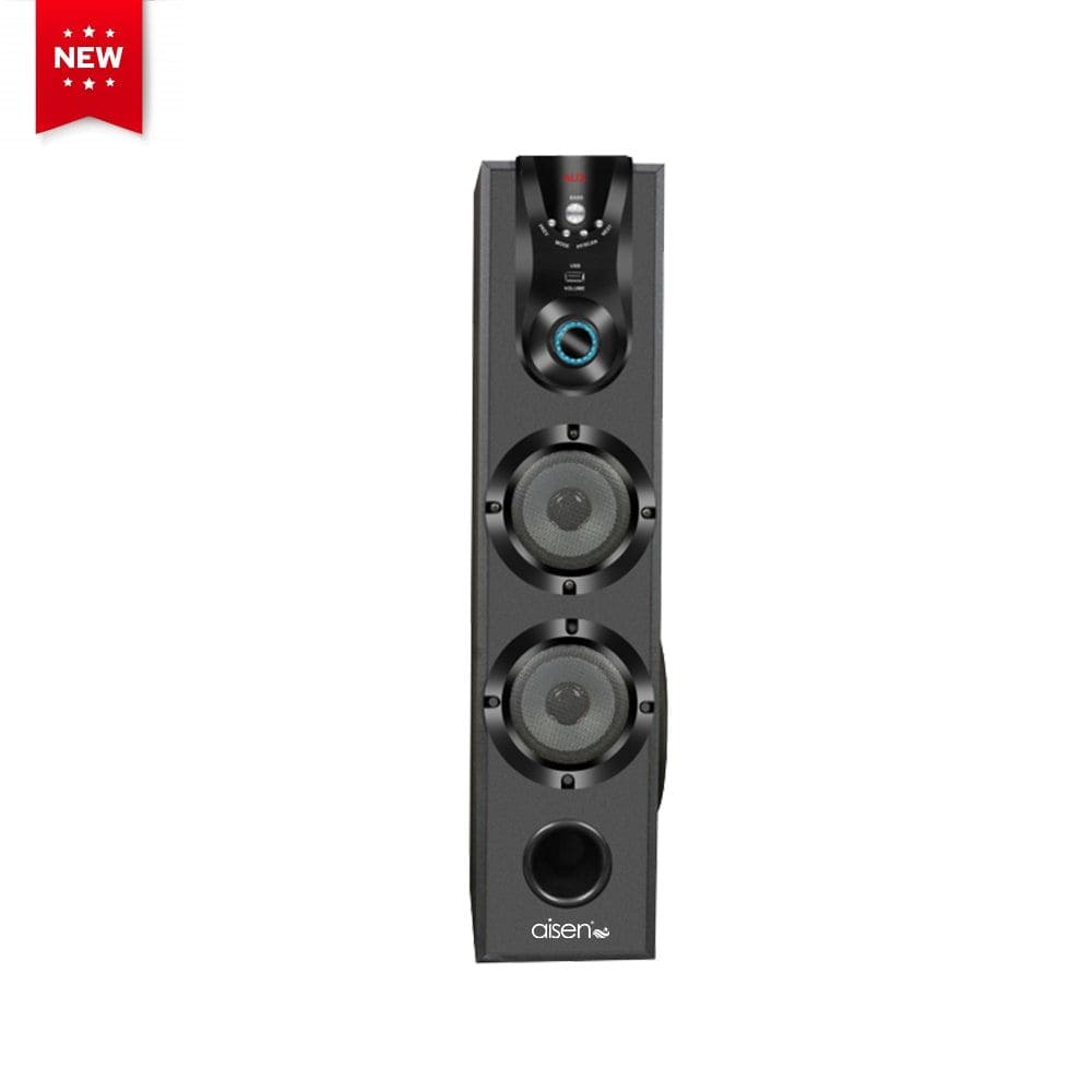 Aisen 40 Watts Home Theatre Bluetooth RMS Tower Speaker (A40UFB520, Black)