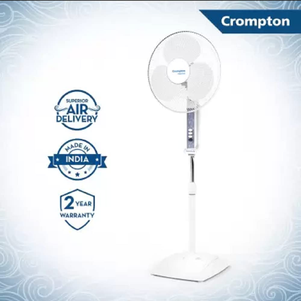 Crompton 400mm 3 Blads Corded Electric Pedestal Fan (HI FLO Wave)