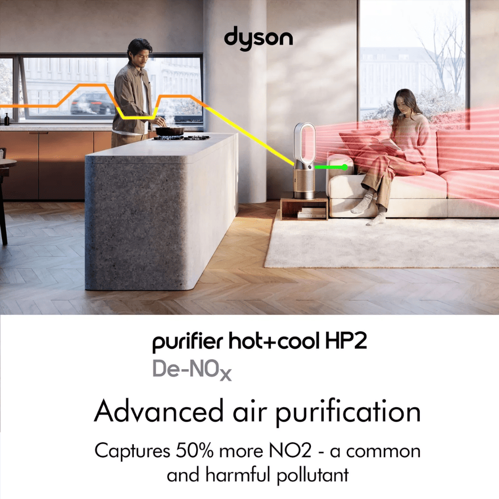 Dyson Hot and Cool HP12 Air Purifier with Remote Control (Allergy Friendly, Nickel & Gold)
