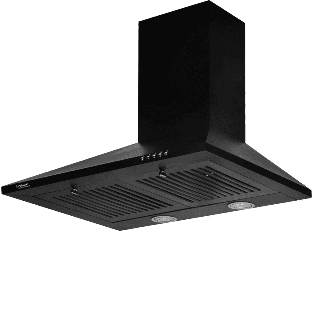 Hindware MYRA, 60cm 1000 m3/hr Ducted Auto Clean Wall Mounted Chimney (Black)