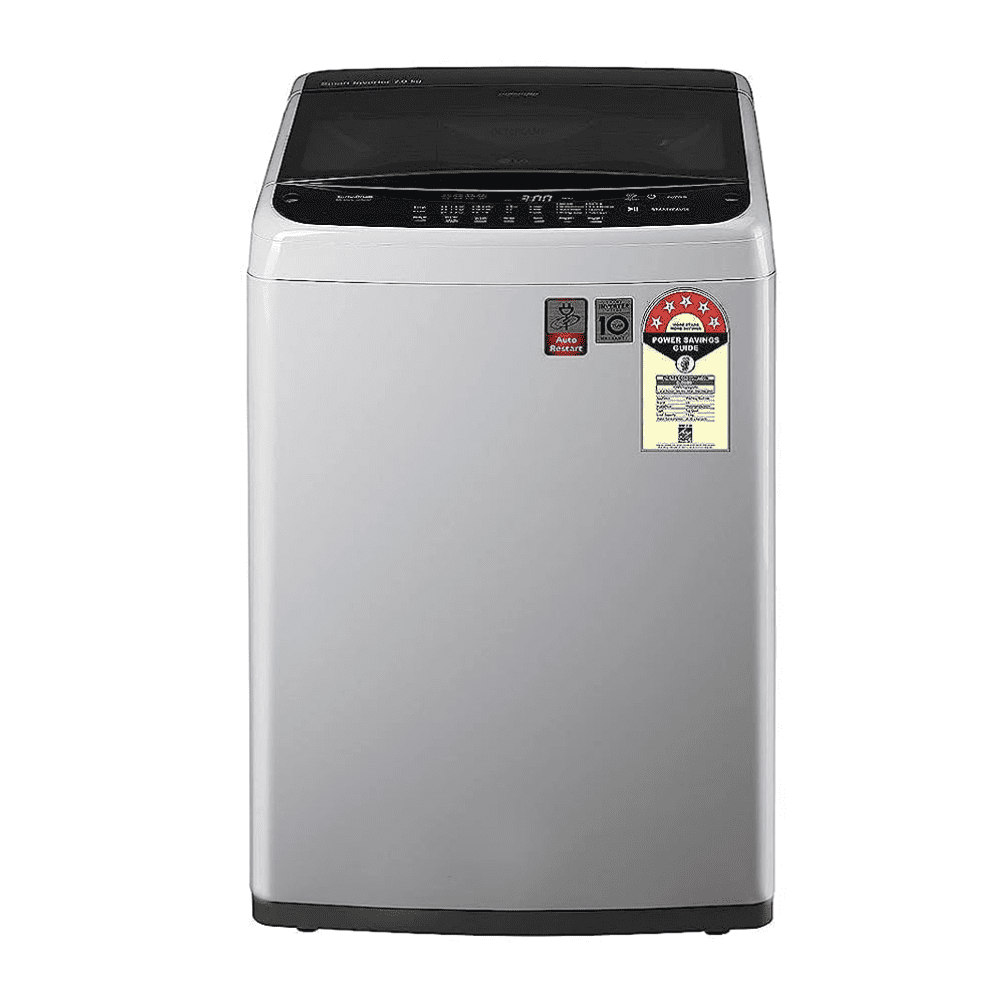 LG 7 Kg 5 Star Fully-Automatic Top Load Washing machine (T70SPSF1ZA, Silver)