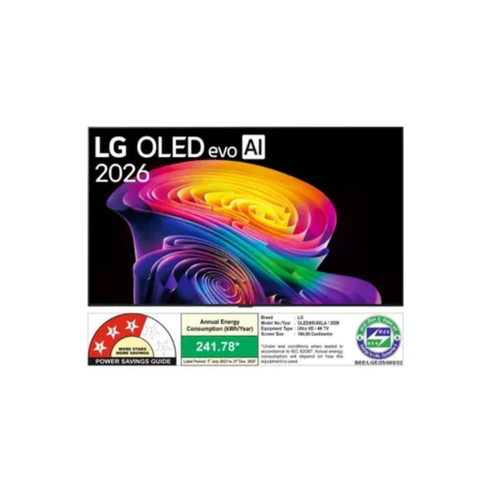LG OLED65C6PLA, 65 Inches 4K a9 Gen7 AI Processor OLED evo TV, Black