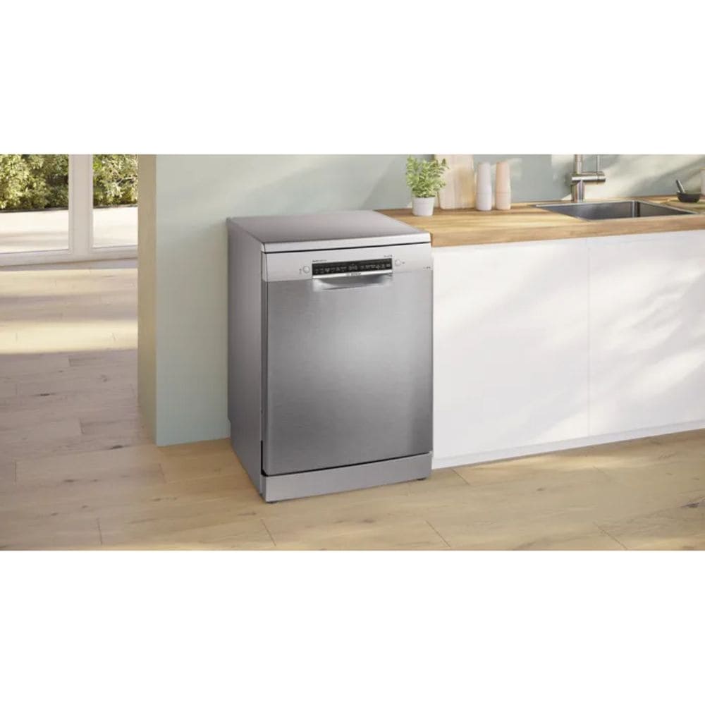 Bosch 15 Place Settings, Free Standing Dishwasher with TrueSteam And Wifi (SMS6HMI00I 15 PS, Silver Grey)
