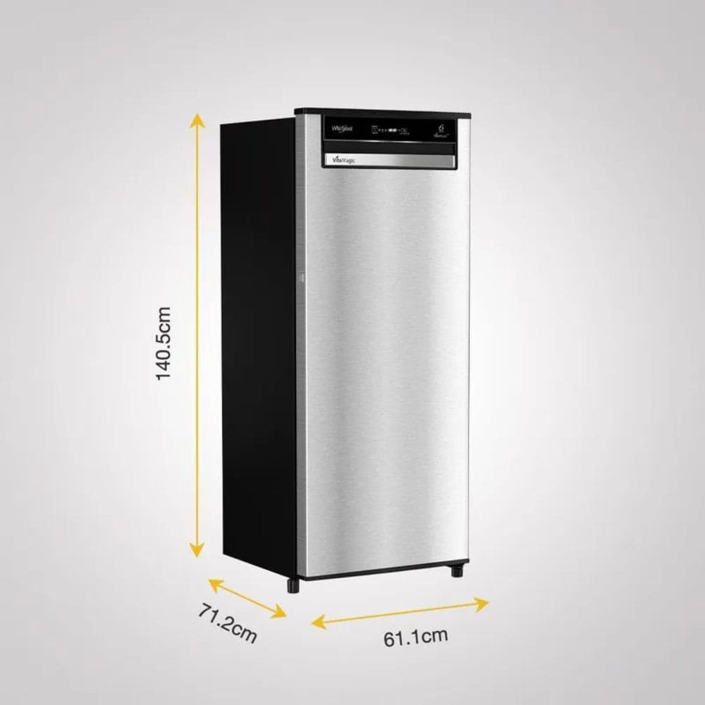 Whirlpool 207 Ltrs, 3 Star Icemagic Pro Inverter Direct Cool Single Door Refrigerator (230 VMPRO PRM 3S ALPHA STEEL Y)