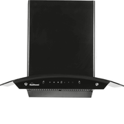 Sunflame ANCONA, 60 cm 1250 m3/hr Auto Clean Wall Mounted Chimney, Stainless Steel Baffle Filter with Gesture Control (Black)