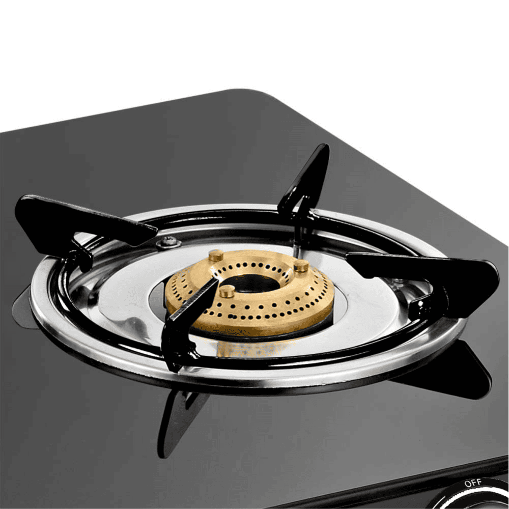 Sunflame Cooktop, CROWN GT 3B, 3 Burner Auto Manual Ignition Glass Top Brass Burner 1 Big + 1 Medium + 1 small Gas Stove (Black)