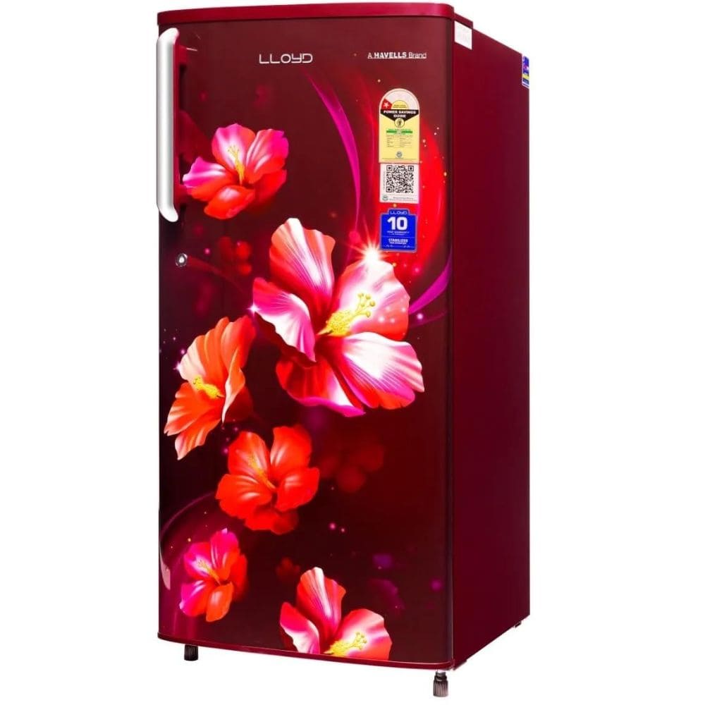 Lloyd 188 Ltrs 1 Star, Inverter Direct Cool, Single Door Refrigerator (GLDC201GIWT2JC)