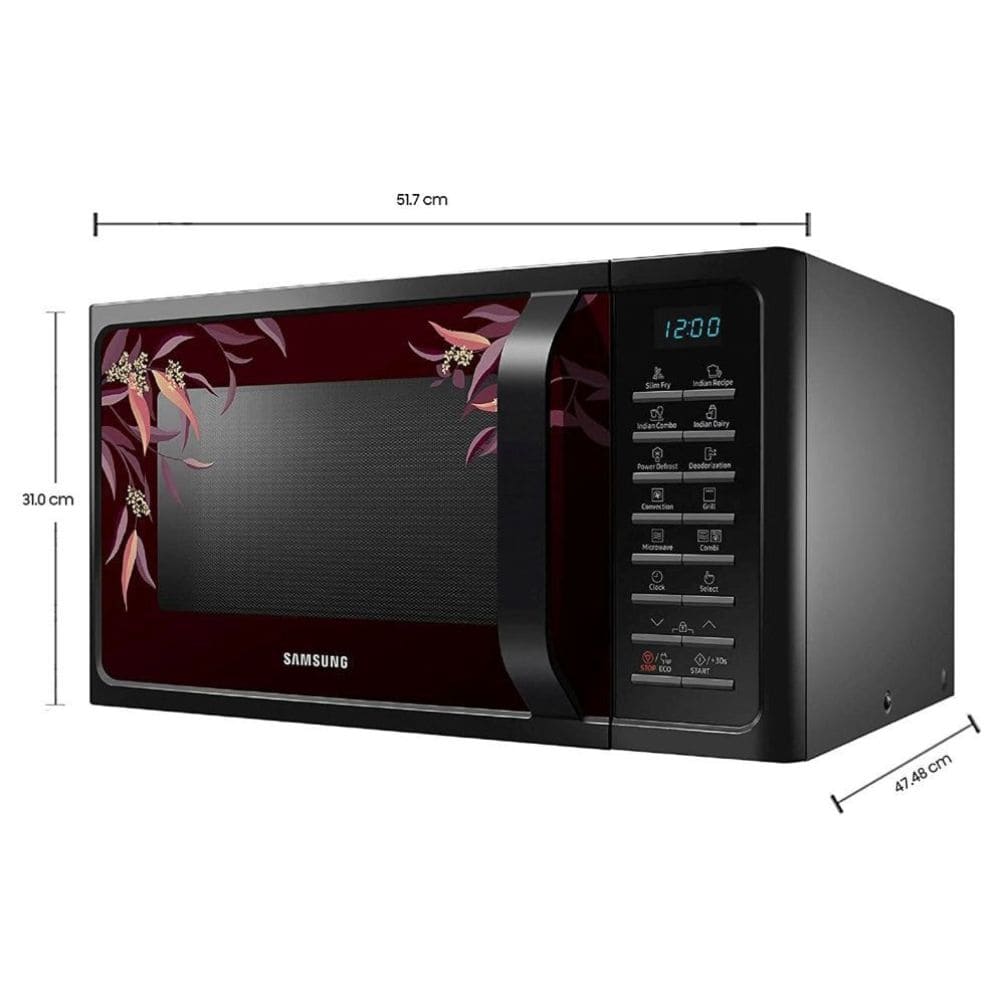 Samsung 28 Ltrs Slim Fry Convection Microwave Oven (MC28H5025VR,Black)