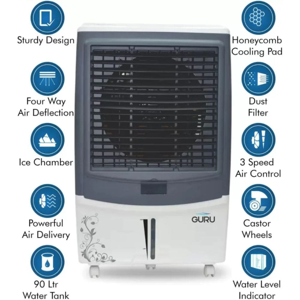 Aisen 90 Ltrs Guru Manual Air Cooler (A90DMH810)