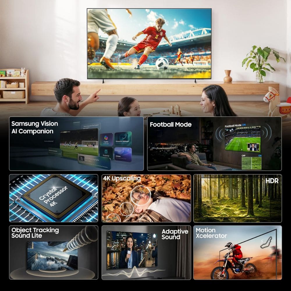 Samsung UA75U8300HULXL, 75 Inches 4K Ultra HD Smart LED TV, Crystal Black