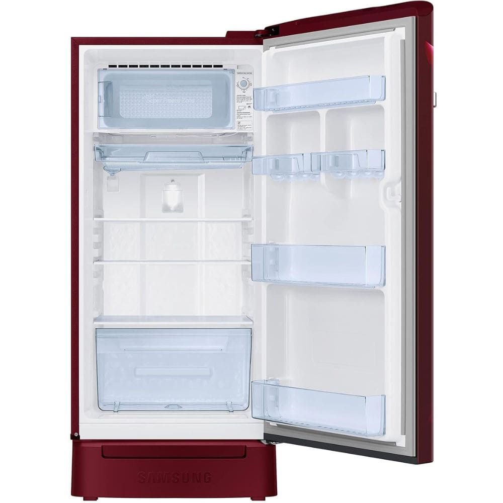 Samsung RR21C2H25RZ, 189 Ltrs Direct Cool Single Door Refrigerator, Midnight Blossom Red