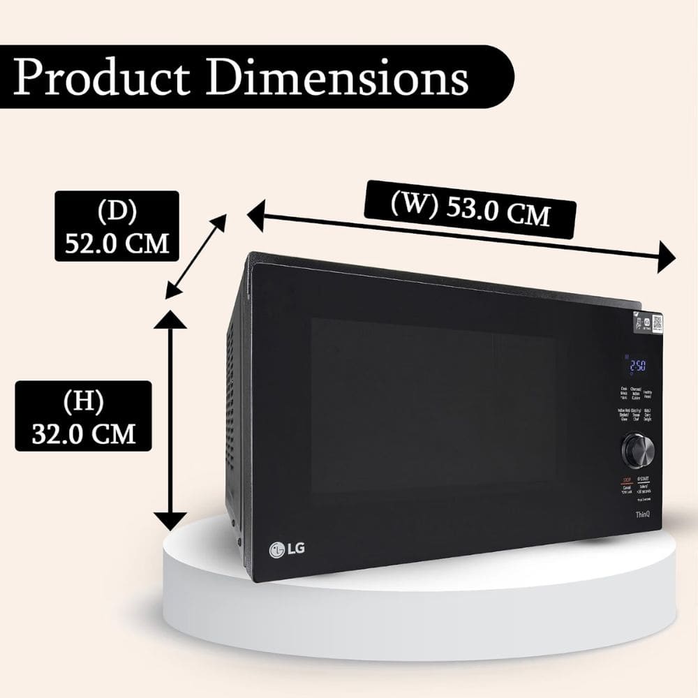 LG 28 Ltrs Scan-To-Cook Charcoal Microwave Oven (MJEN326SFW,Black)