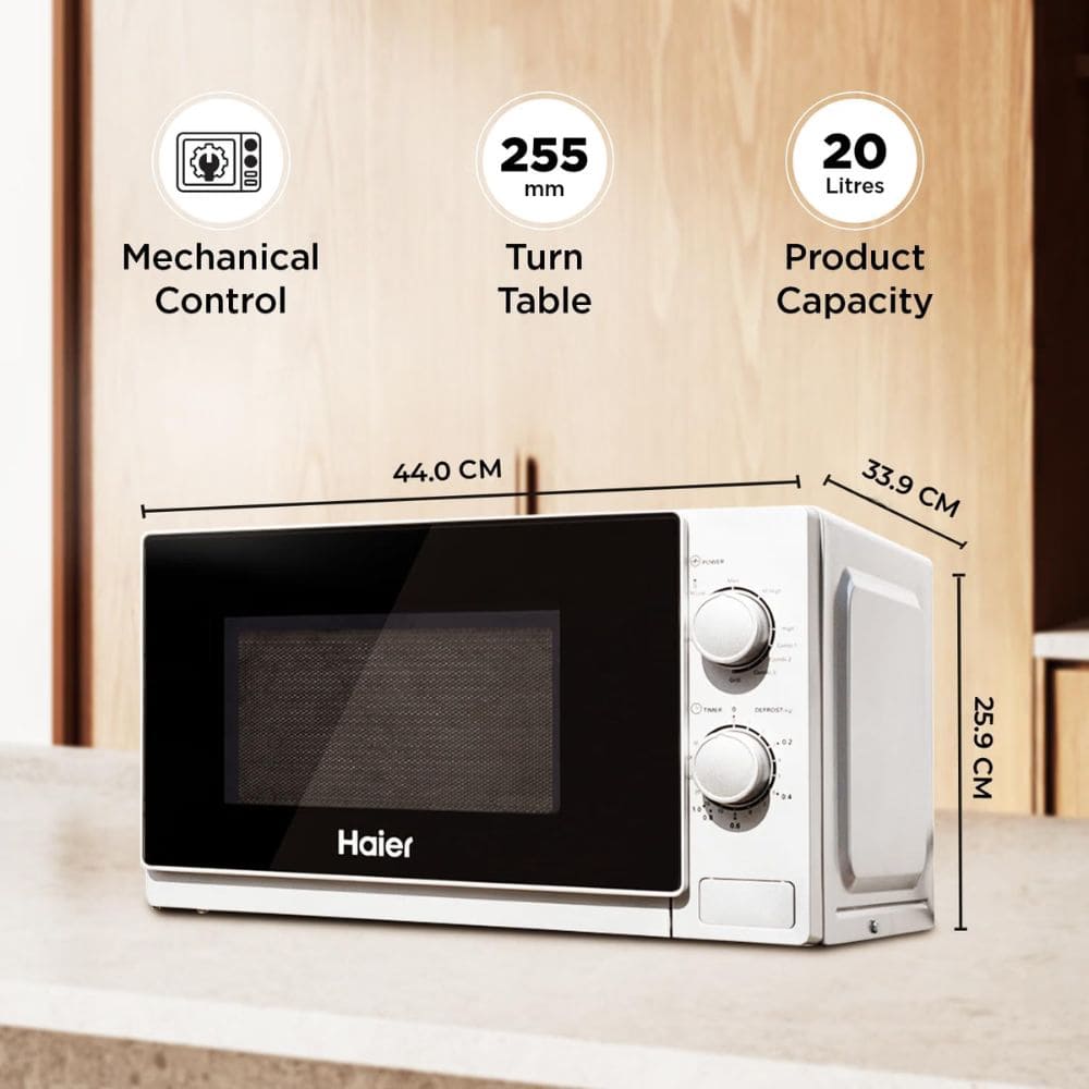 Haier 20 Ltrs Grill Microwave Oven (HIL2002GSPB,Black)