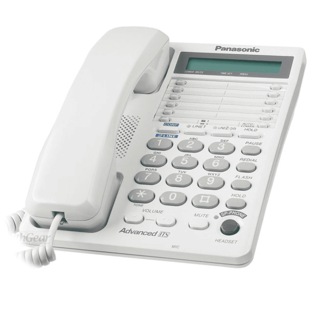 Panasonic KX-T2378MXWD, Two line Corded Landline Phone (White)