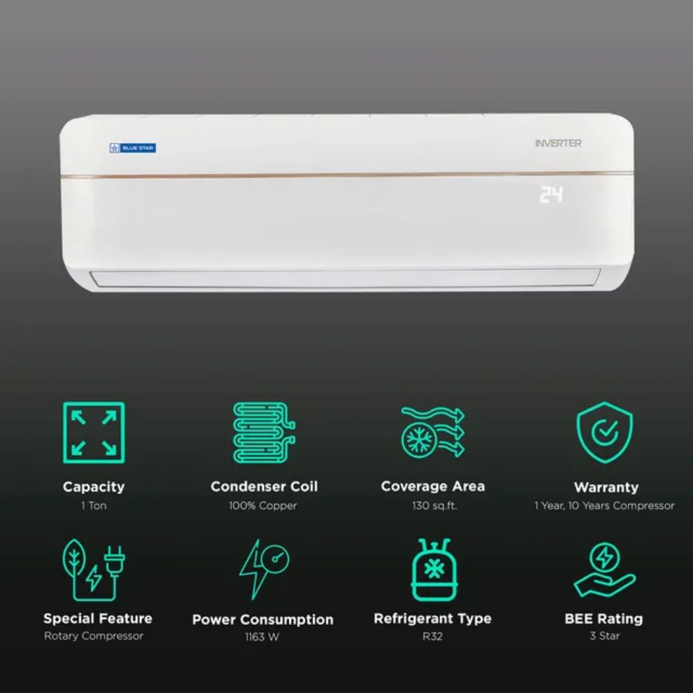 Blue Star 2.0 ton 3 star Inverter Split Air Conditioner (IA/IC324VNU)