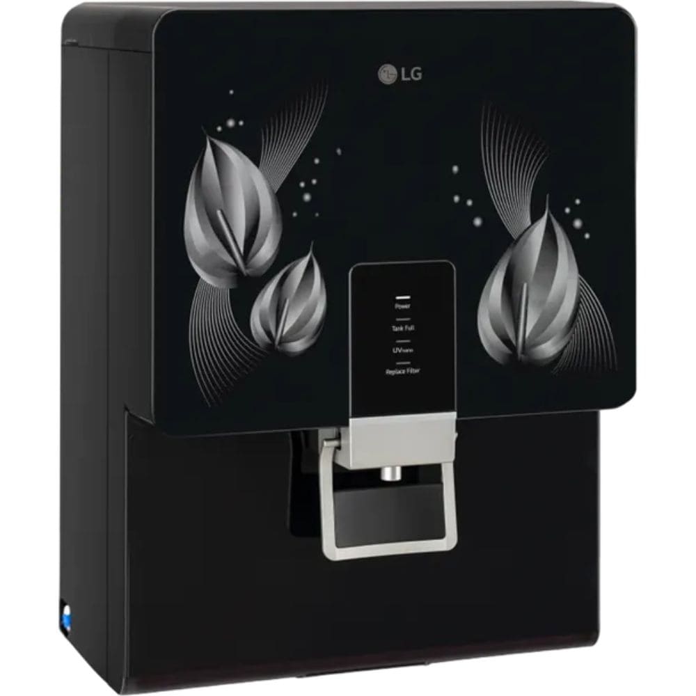 LG WW146RPLB, 8 Litres RO+ Stainless Steel Tank Wall Mountable Water Purifier, Premium Black