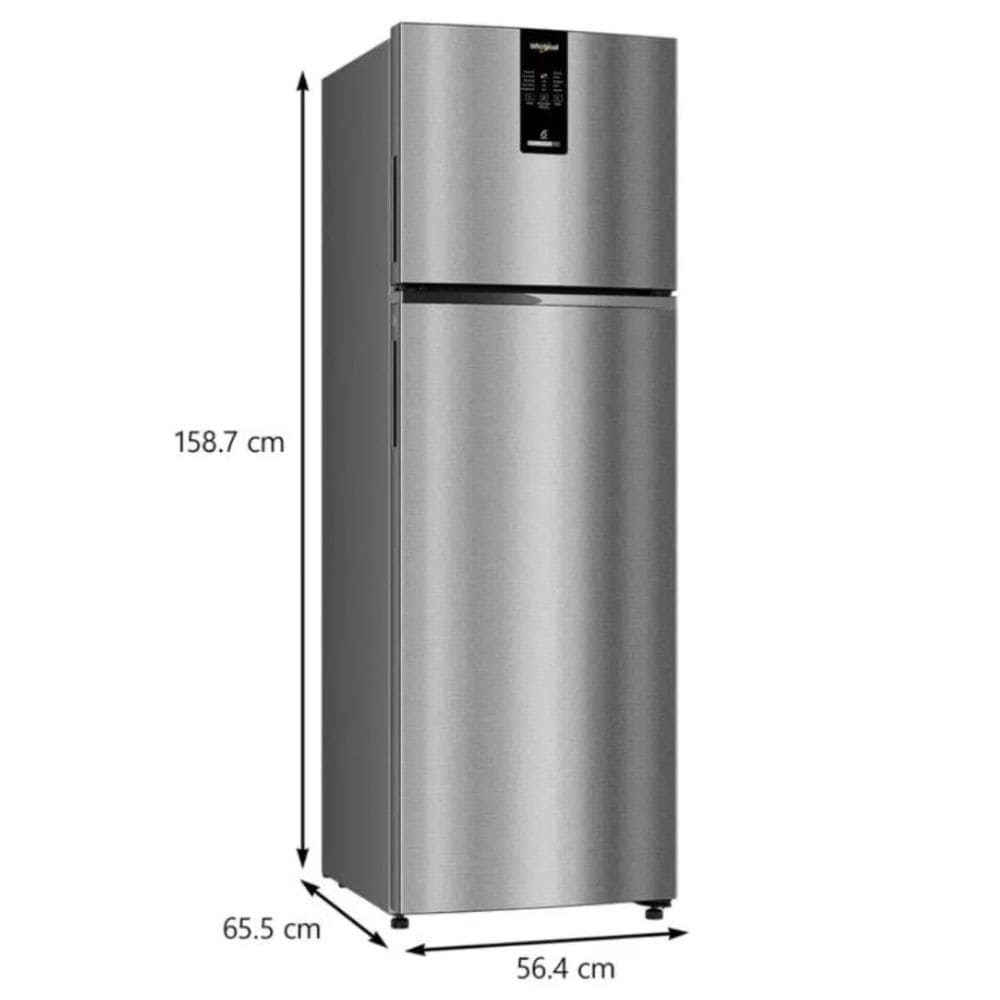 Whirlpool 235 Ltrs, 2 Star Intellifresh Pro Inverter Convertible Frost Free Double Door Refrigerator (IFPRO INV CNV 278 ILLUSIA STEEL 2S)
