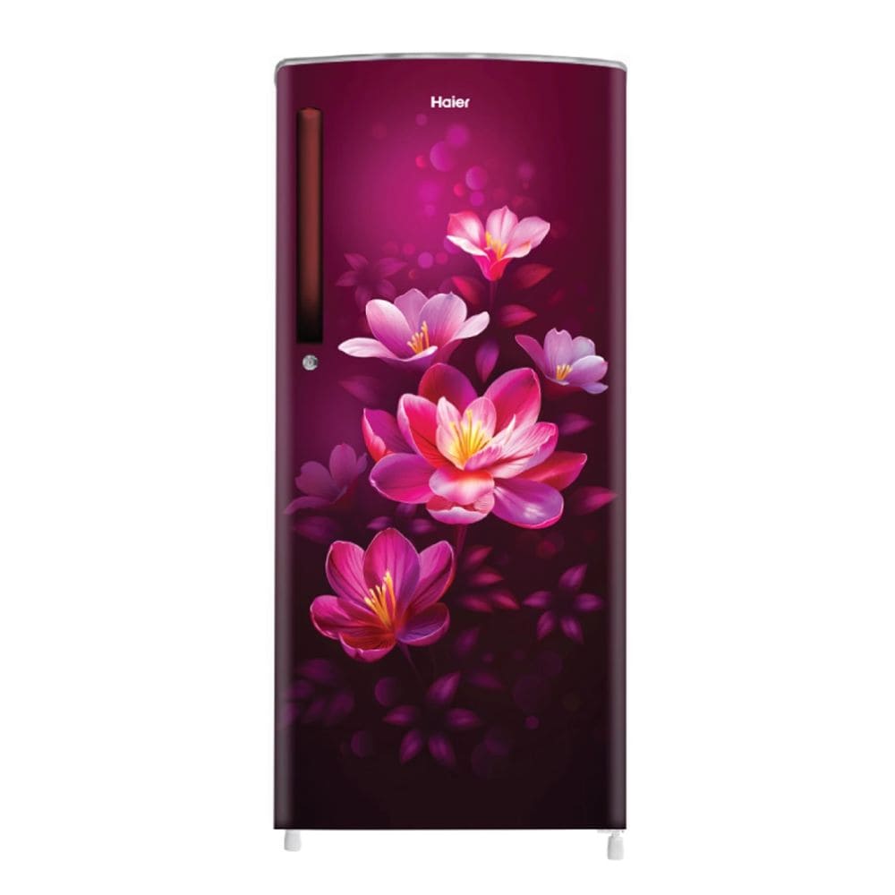 Haier 205 Ltrs, 1 Star Single Door Refrigerator (HRD 2261SRMA N, Red Magnolia)