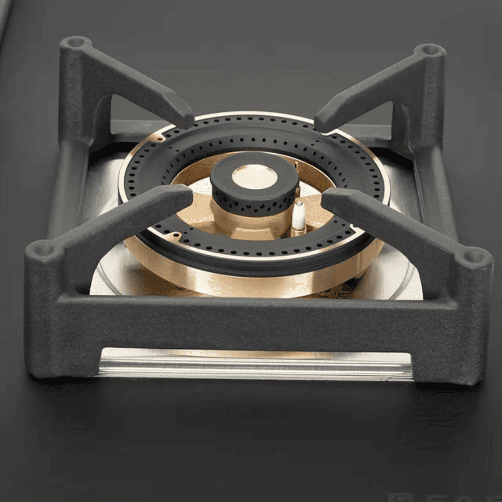 Faber Hob BELLA HT753 BR AI, 3 burner 75 cm Auto Ignition Glass Top Full Brass Burners 2 Medium + 1 Small with Flame Failure Device (Black)