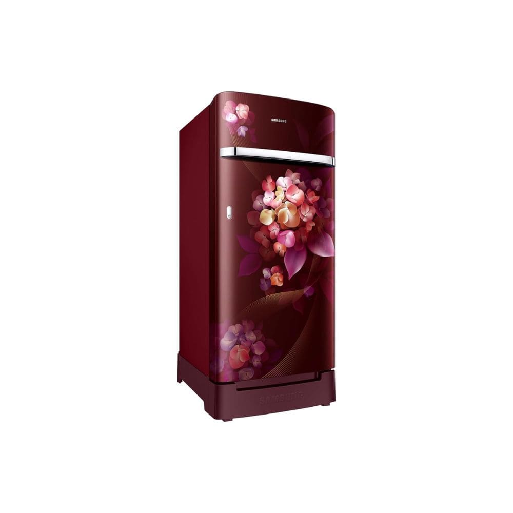 Samsung 189 Ltrs, 5 Star Digital Inverter, Direct Cool Single Door Refrigerator (RR21H2H25HT, Red, Hydrangea Plum)