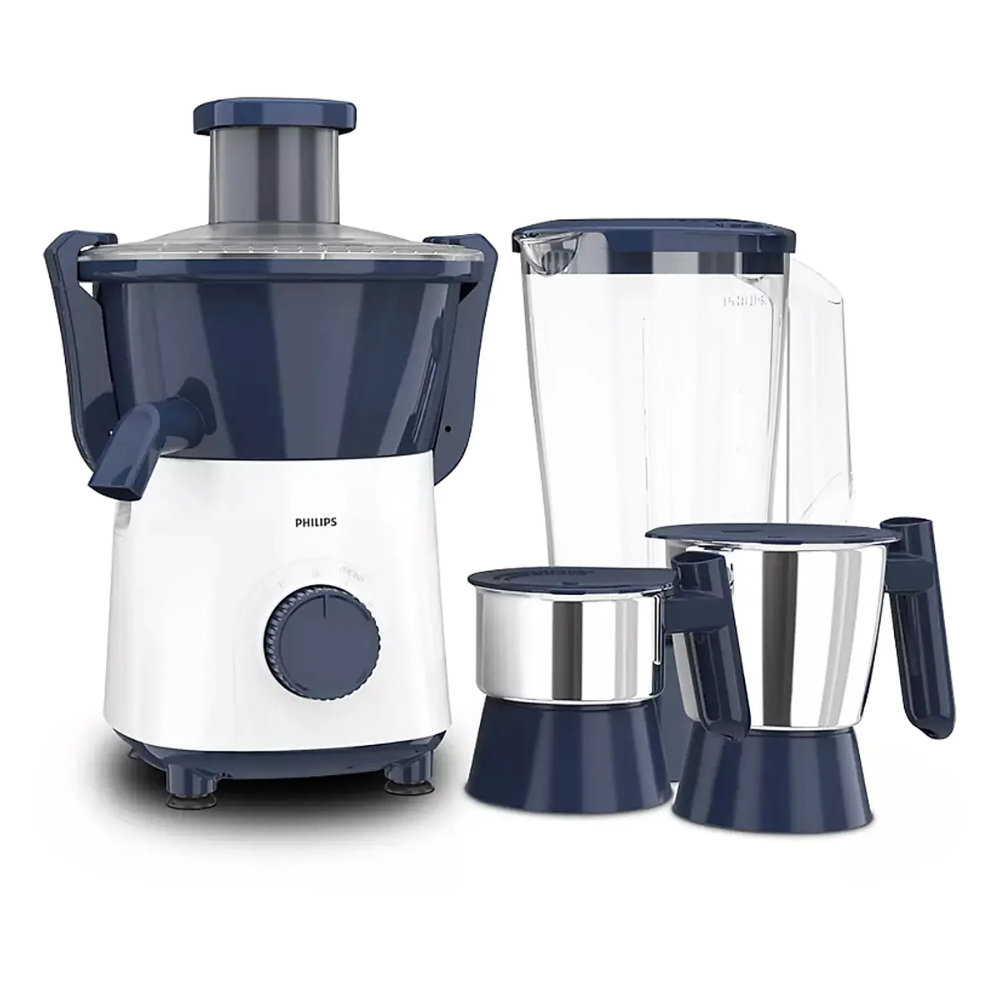 Philips 1000 Watts 3 Jars Juicer Mixer Grinder (HL7568/00,Deep Azure Blue)