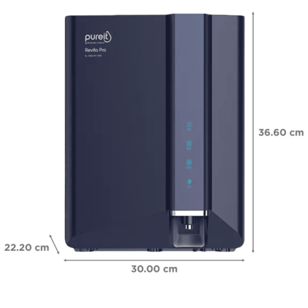 Pureit 7 Ltrs Storage RO+UV Wall Mountable Water purifier (REVITO PRO, Blue)