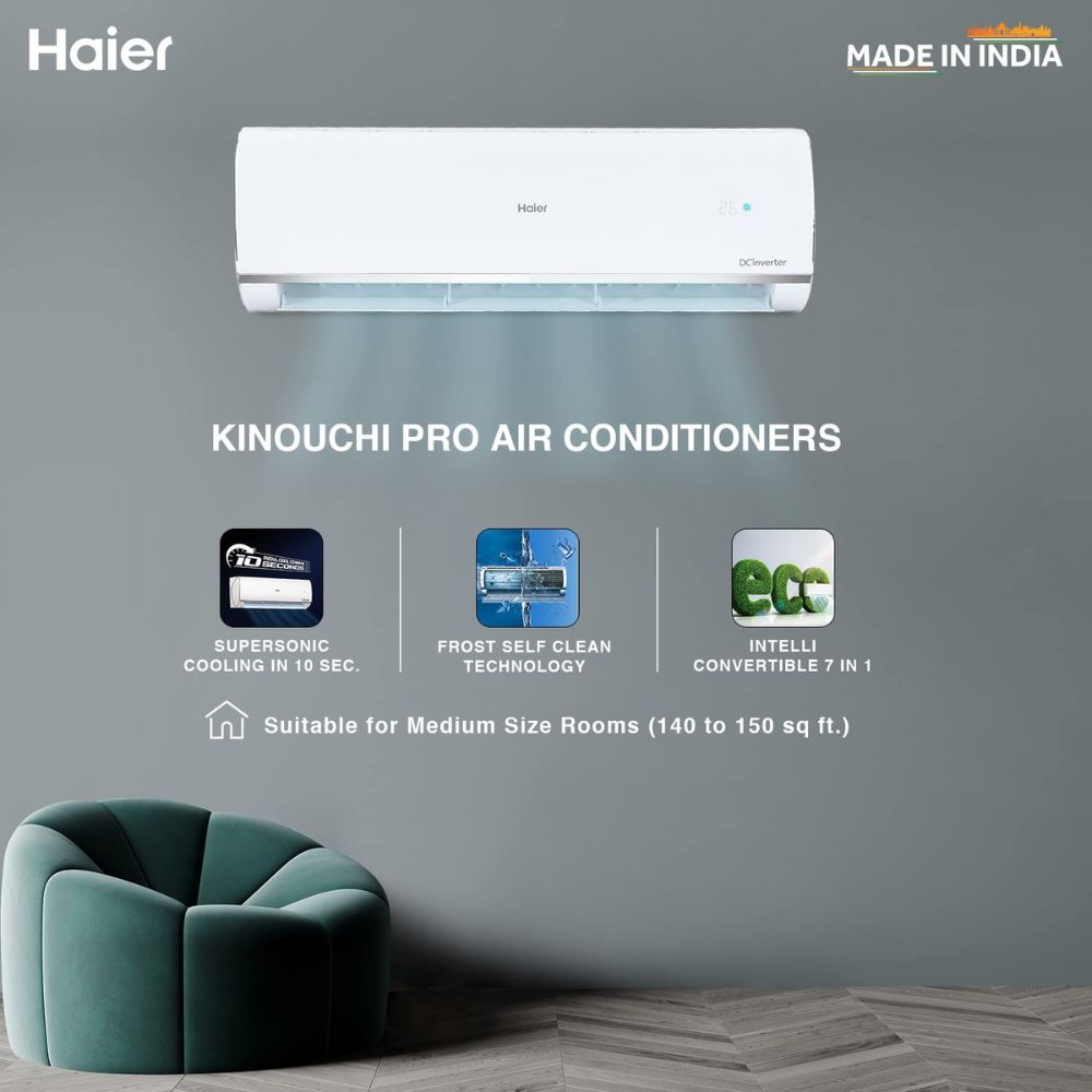 Haier 1.5 ton 5 star  Inverter Split Air Conditioner (HSU18K-PYS5BE-INV)
