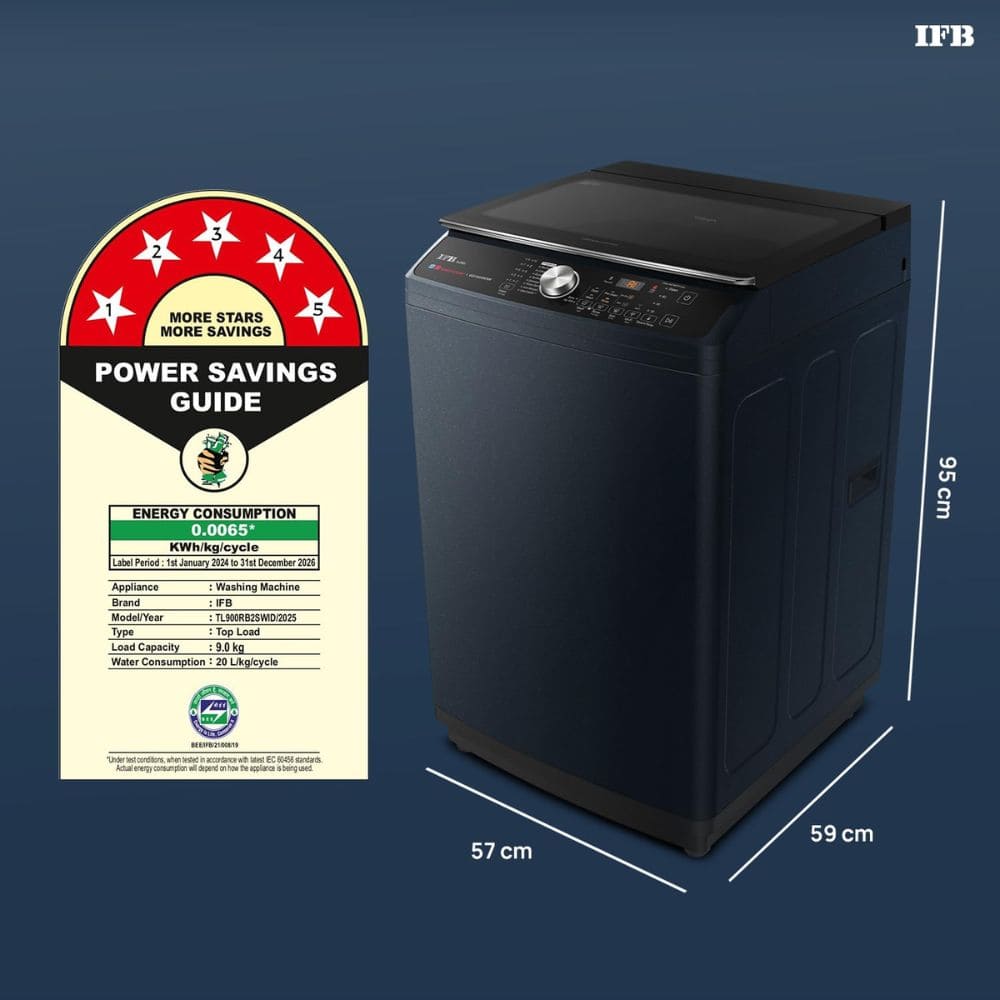 IFB 8 Kg 5 star Fully-Automatic Top Load Washing Machine (TL900RB2SWID)