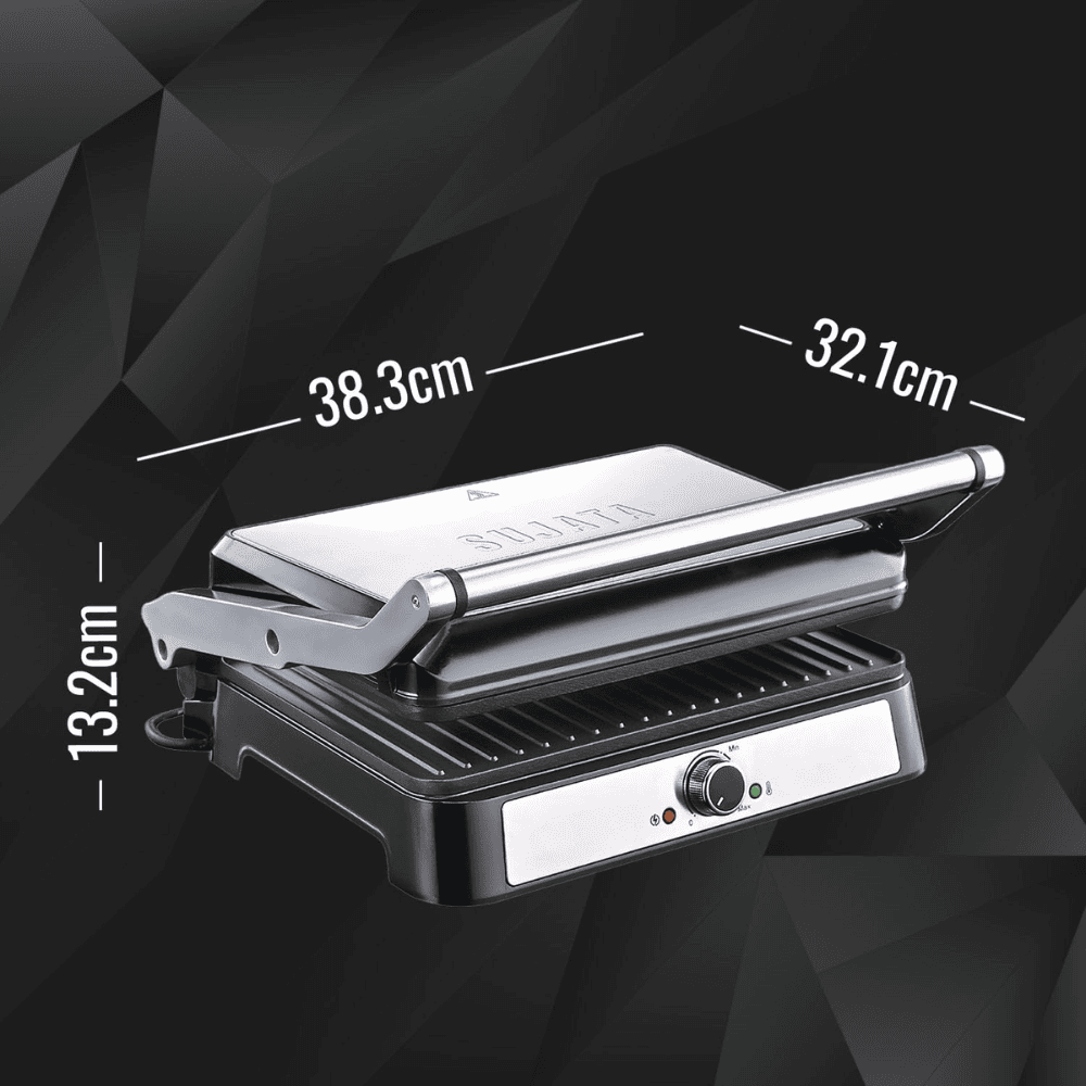 Sujata 900 Watts Electric Serve Sandwich Maker with Multi grill (SG01,Black)