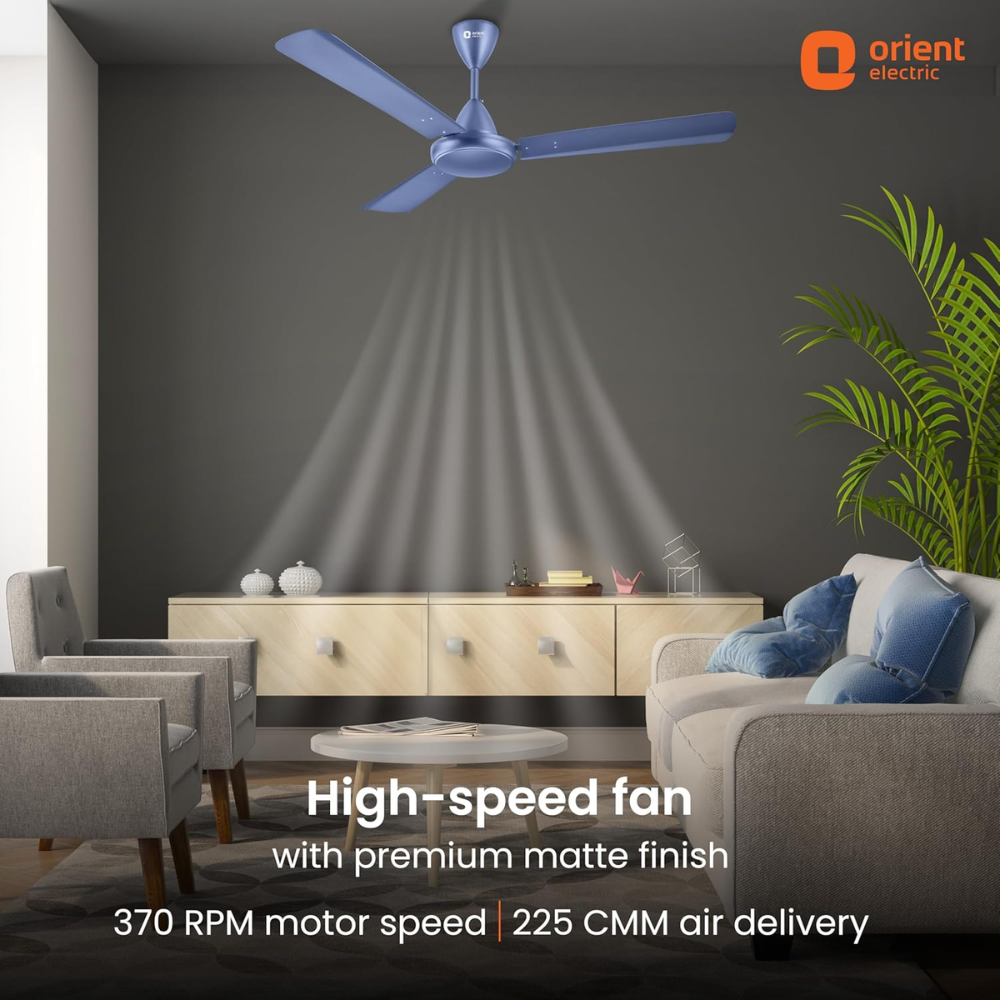 Orient Electric Arina, 1200mm Aluminium  3 Blade Ceiling Fan