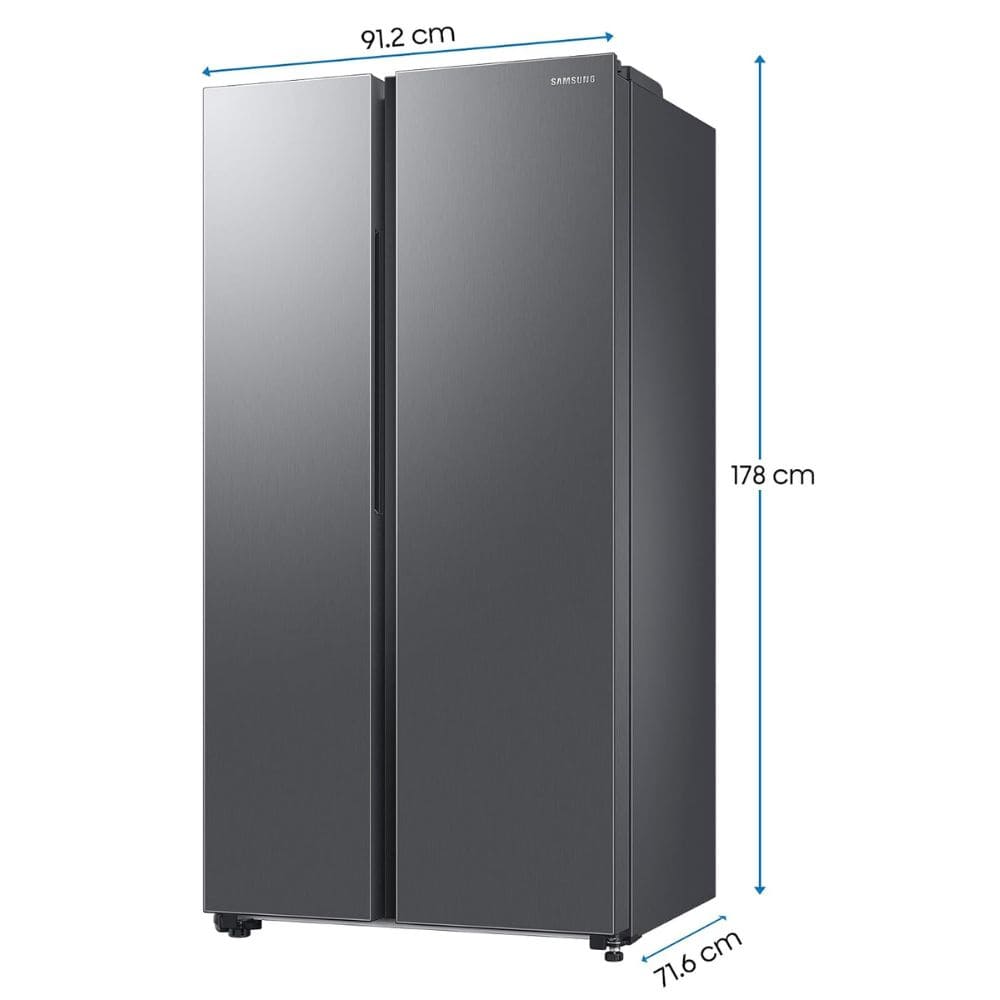 Samsung 653 Ltrs, 3 Star Convertible 5 in 1 Side by Side Refrigerator (RS76CG8103S9HL, Refined Inox)