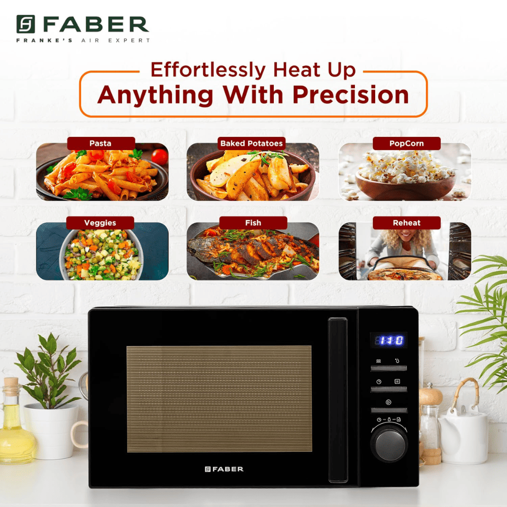 Faber 20 Ltrs Stainless Steel Convection Microwave Oven (FMW Instacook 20_S,Black)