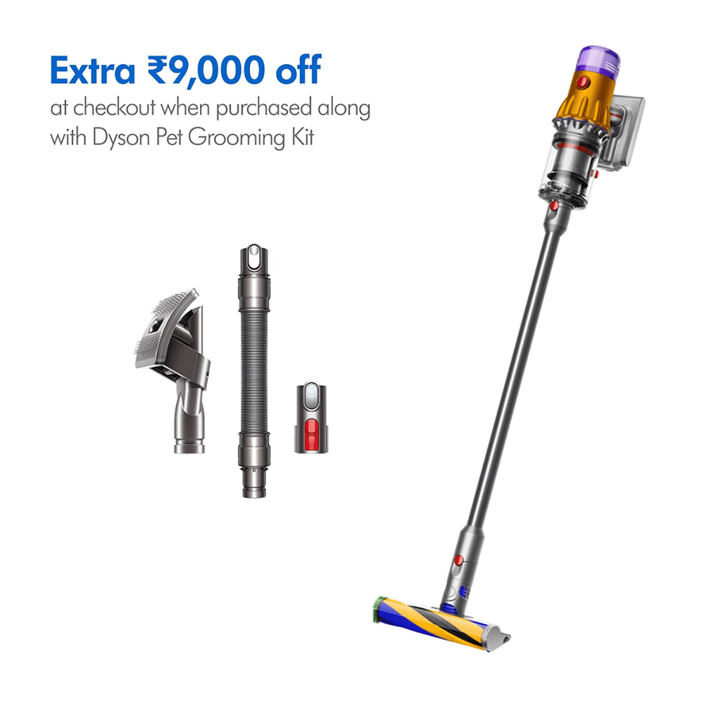Dyson V12 381355-01, Detect Slim Total Clean Cordless Vacuum Cleaner (Yellow)