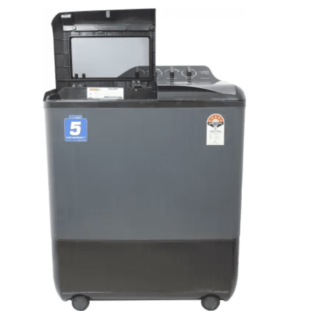 Lloyd 9 Kg 5 Star Semi-Automatic Top Load Washing machine (GLWMS90HSGEX, Silver & Grey)