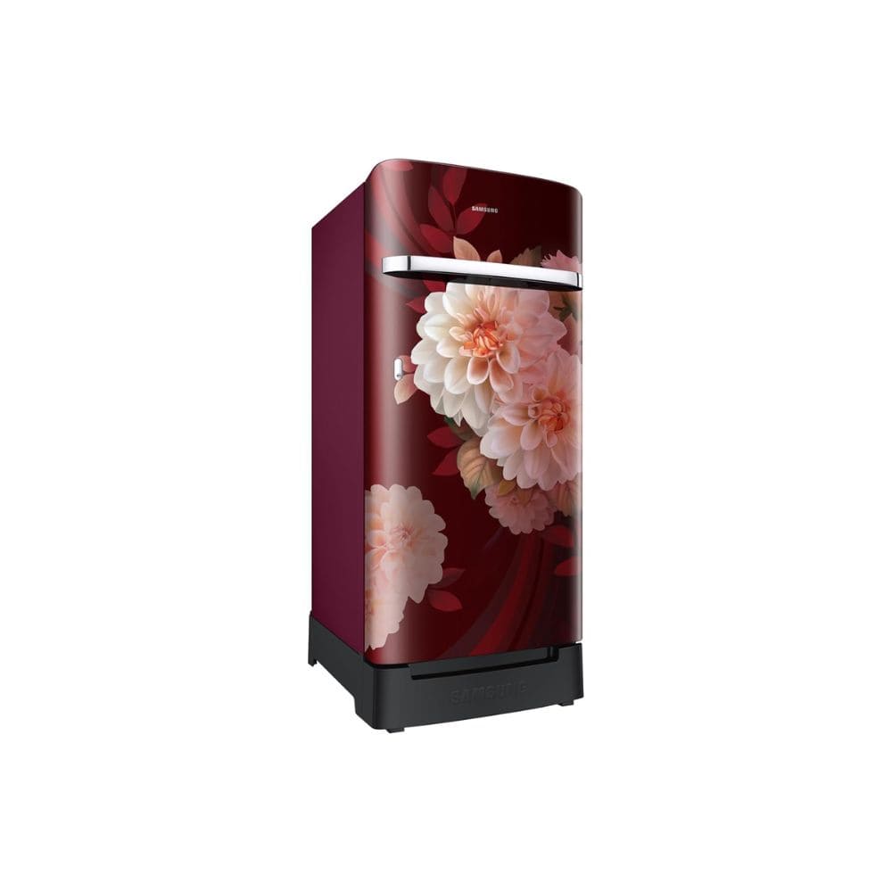 Samsung 189 Ltrs, 5 Star Digital Inverter, Direct Cool Single Door Refrigerator (RR21H2H25BR, Begonia Red)