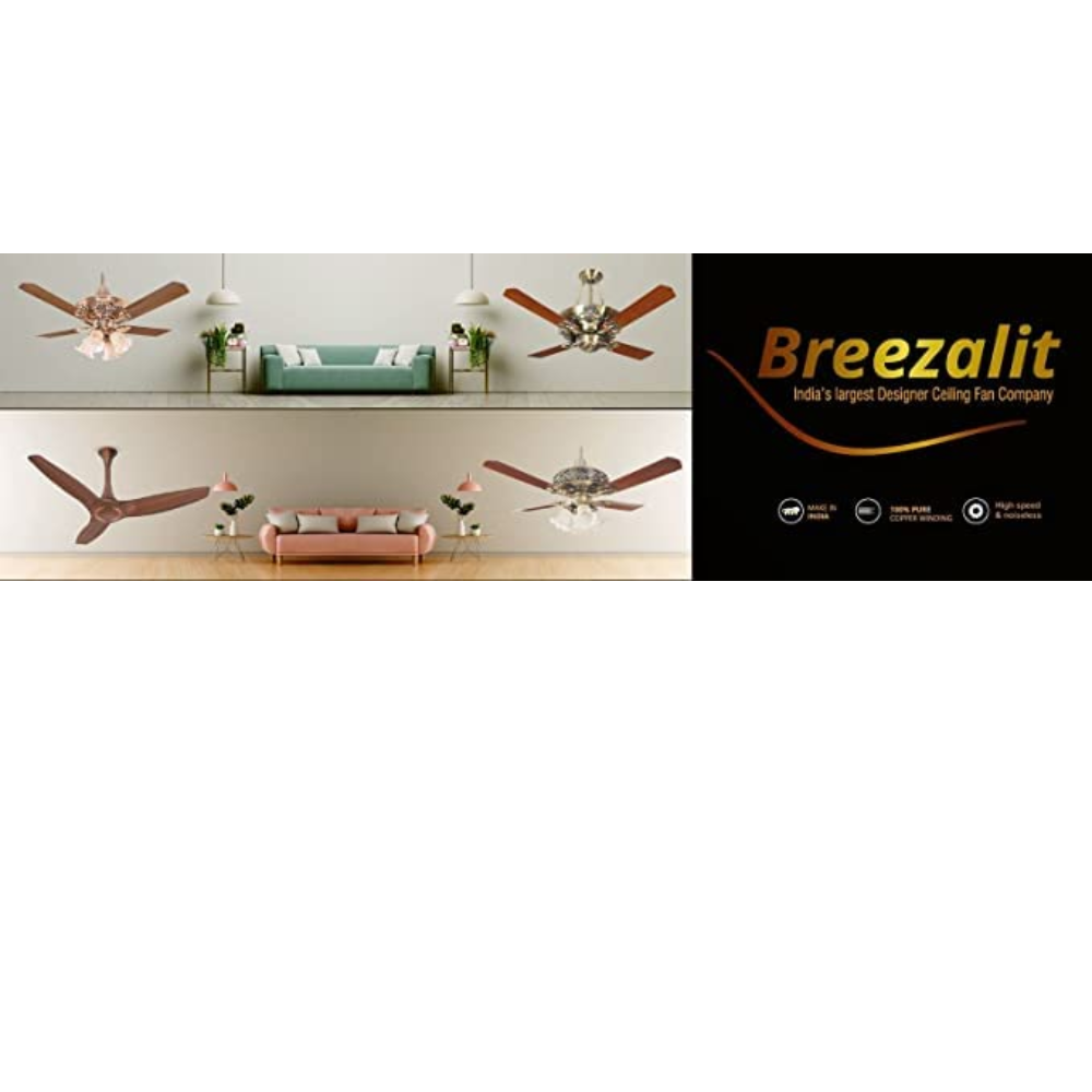 Breezalit 1320mm 3 Blade Decorative Modern Ceiling Fan (Stella)