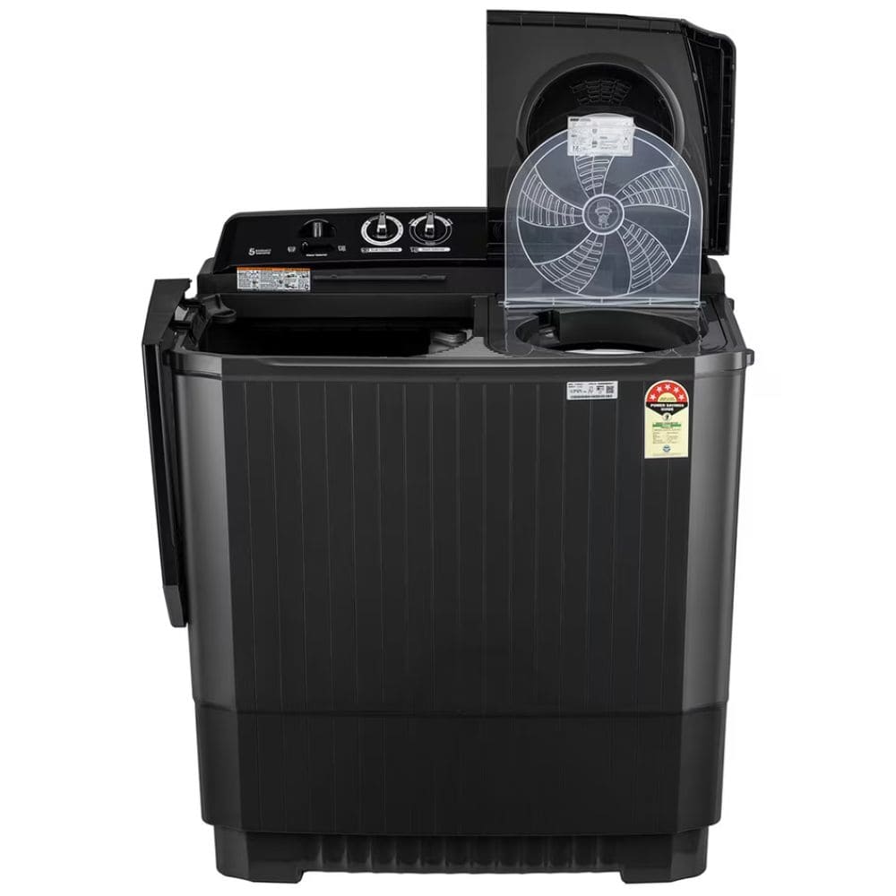 LG 11.5 Kg 5 Star Semi-Automatic Top Load Washing machine (P115ASLAZ, Black)