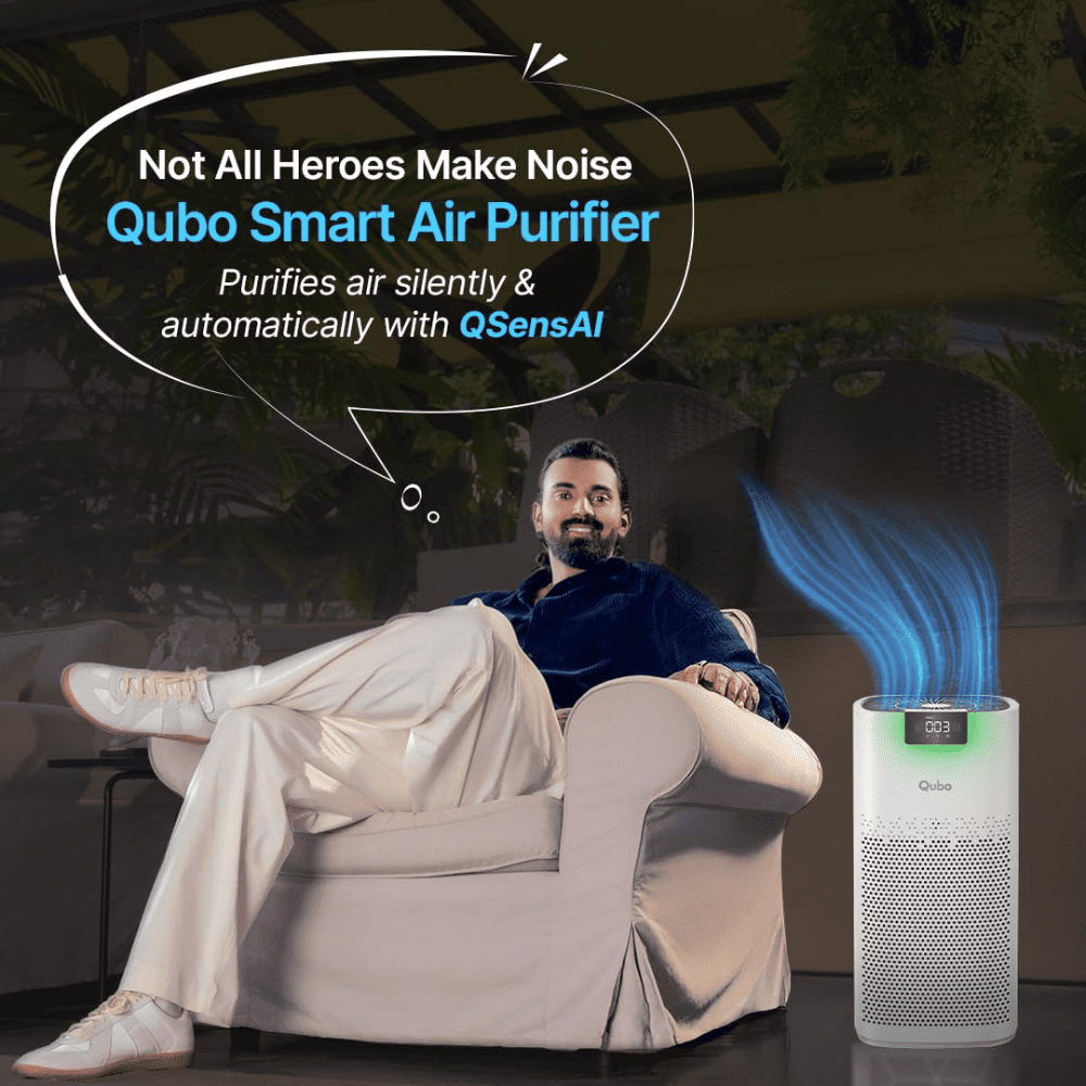 Qubo Q600 Smart Room Air Purifier with HEPA 13 Filter (600 Sqft,White)