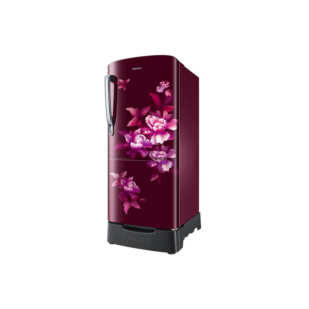 Samsung 183 Ltrs, 2 Star Digital Inverter, Direct Cool Single Door Refrigerator (RR20H1812HN, Himalayan Poppy Red)