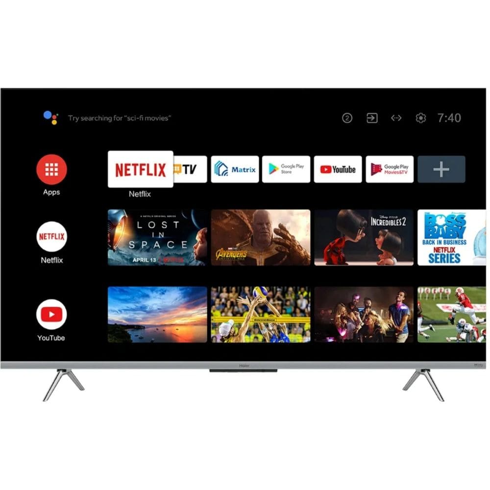 Haier 65P7GT-P, 65 Inches 4K Ultra HD Smart LED TV, Grey