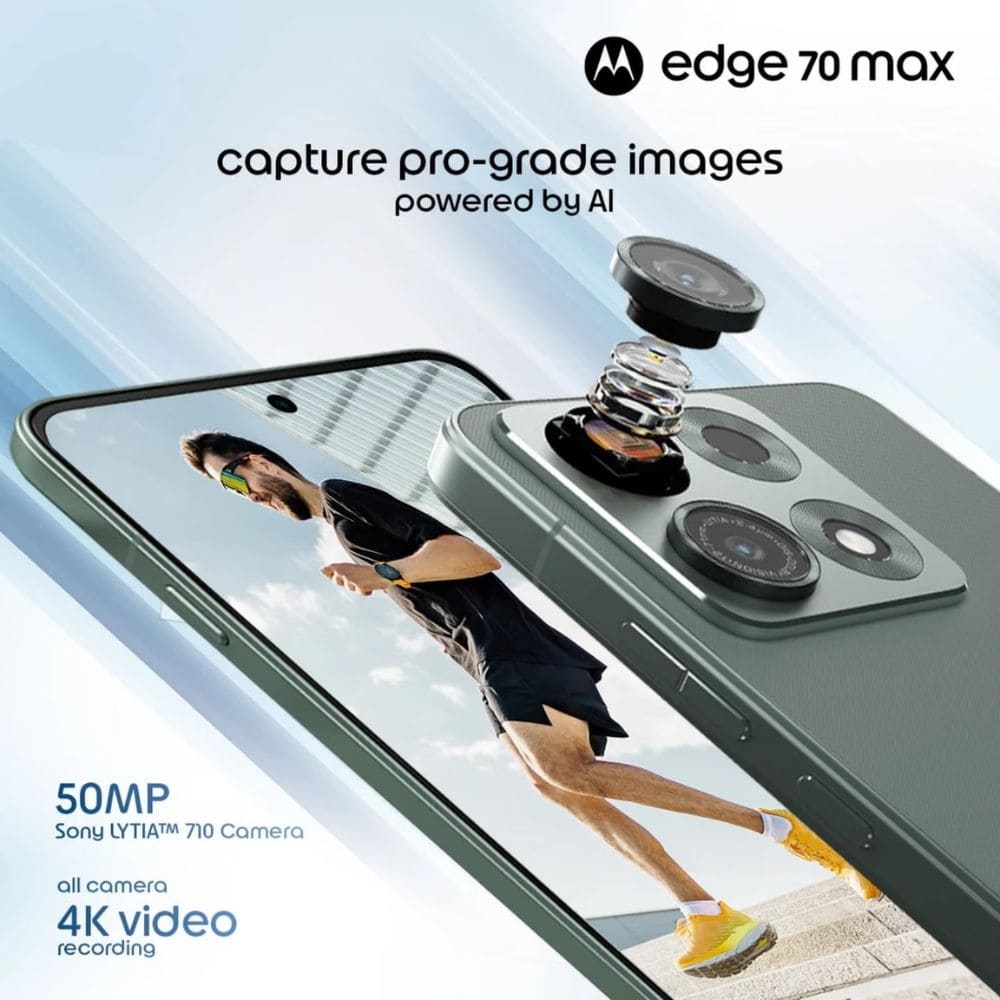 Motorola EDGE 70 MAX 12GB/256GB, 5G with Camera Control Android Phone (Available in Multi Colour)