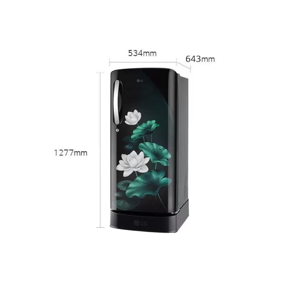 LG 185 Ltrs, 3 Star Direct Cool Single Door Refrigerator (GL-D1936ZAEL, Emerald Lotus)