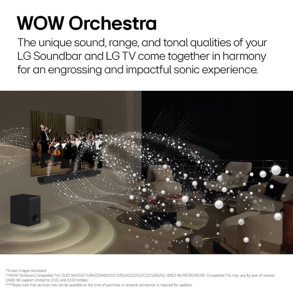 LG 400 Watts Wireless Dolby Atmos True with Subwoofer Soundbar (S77TY, 3.1 3Channel)