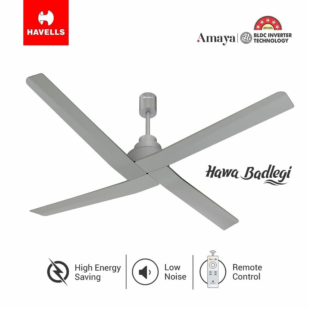 Havells Amaya BLDC, 1400mm 4 Blade 5 Star Ceiling Fan