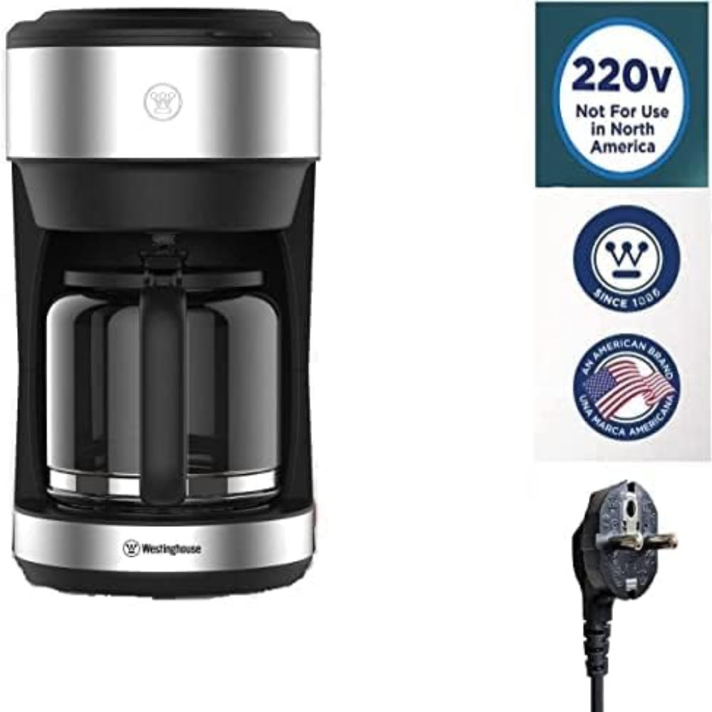 Westinghouse WKMF651WH, 200ML 1000 Watts Drip Coffee Maker, Silver
