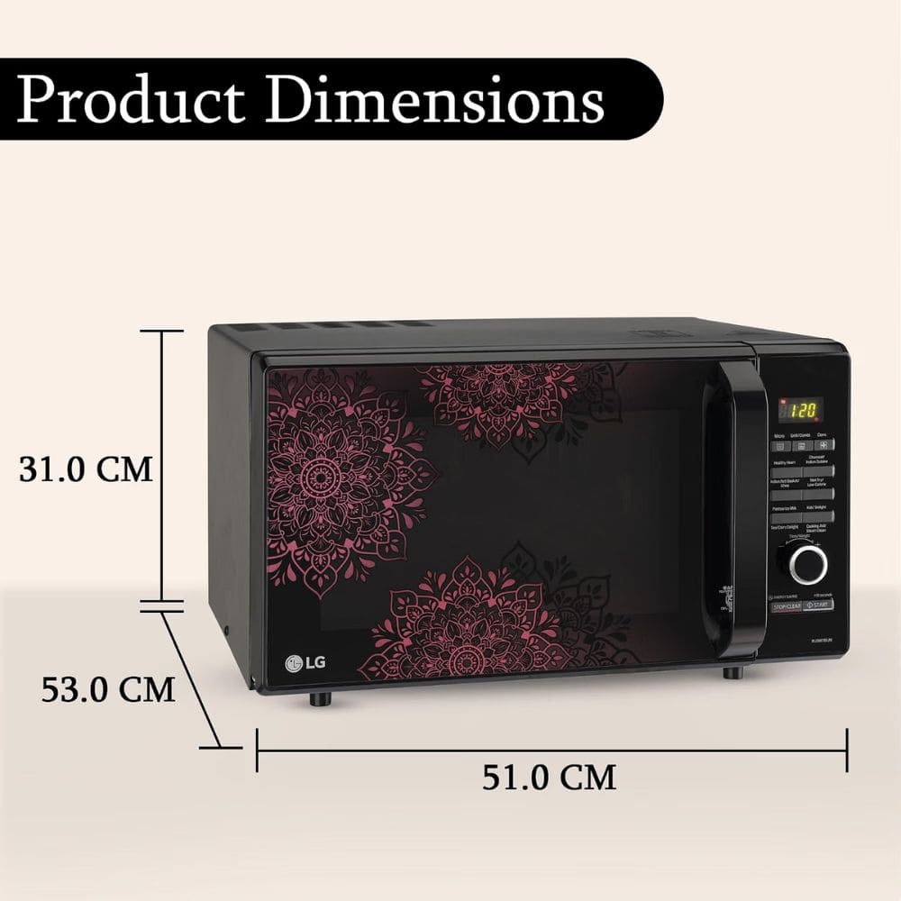 LG 28 Ltrs Stainless Steel Cavity Convection Microwave Oven All in One (MJ2887BIUM,Black)